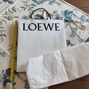 Loewe White and Black Logo Bag, ribbon and tissue